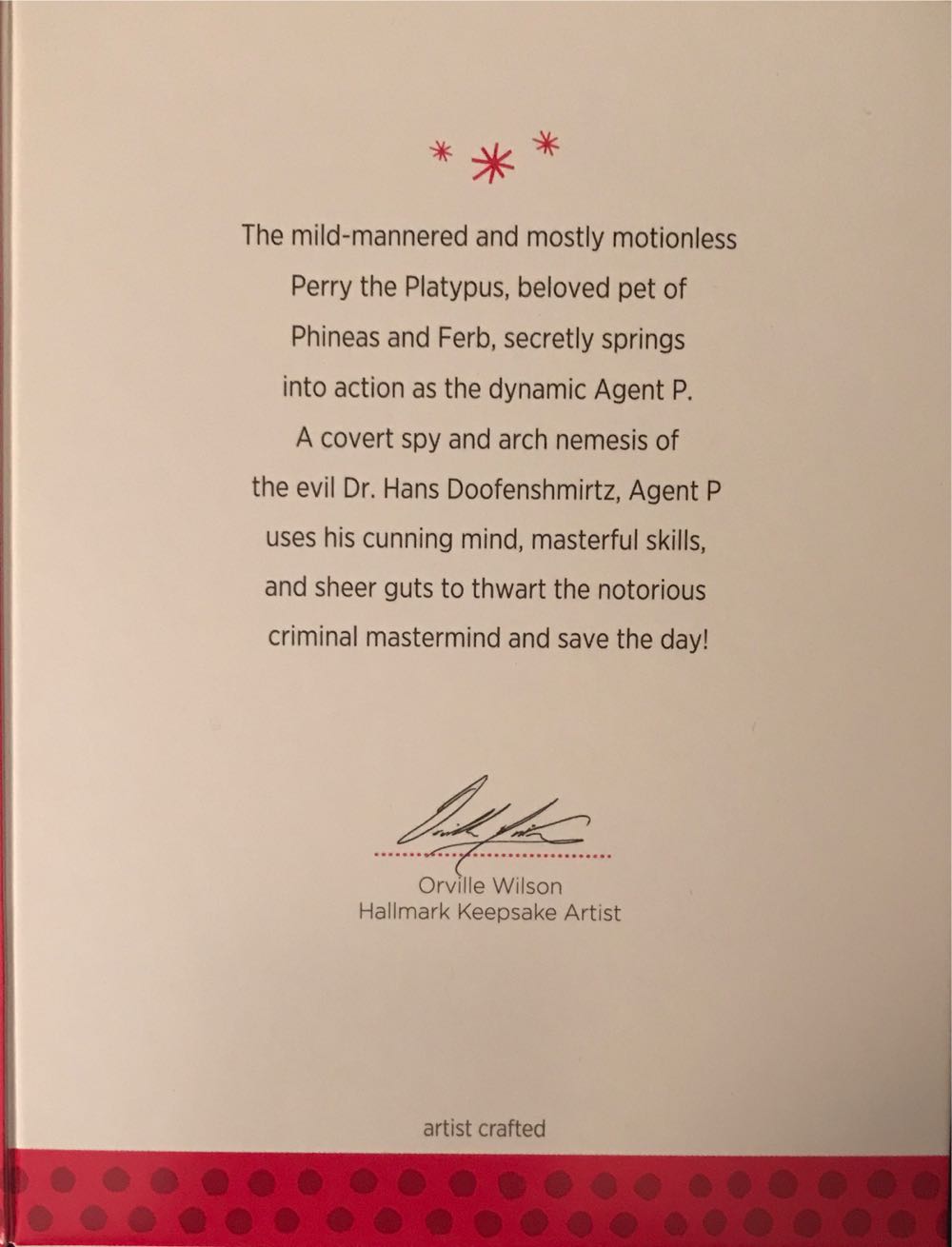 Agent P Saves The Day! Perry* - Phineas and Ferb (Phineas And Ferb) ornament collectible [Barcode 795902344108] - Main Image 3