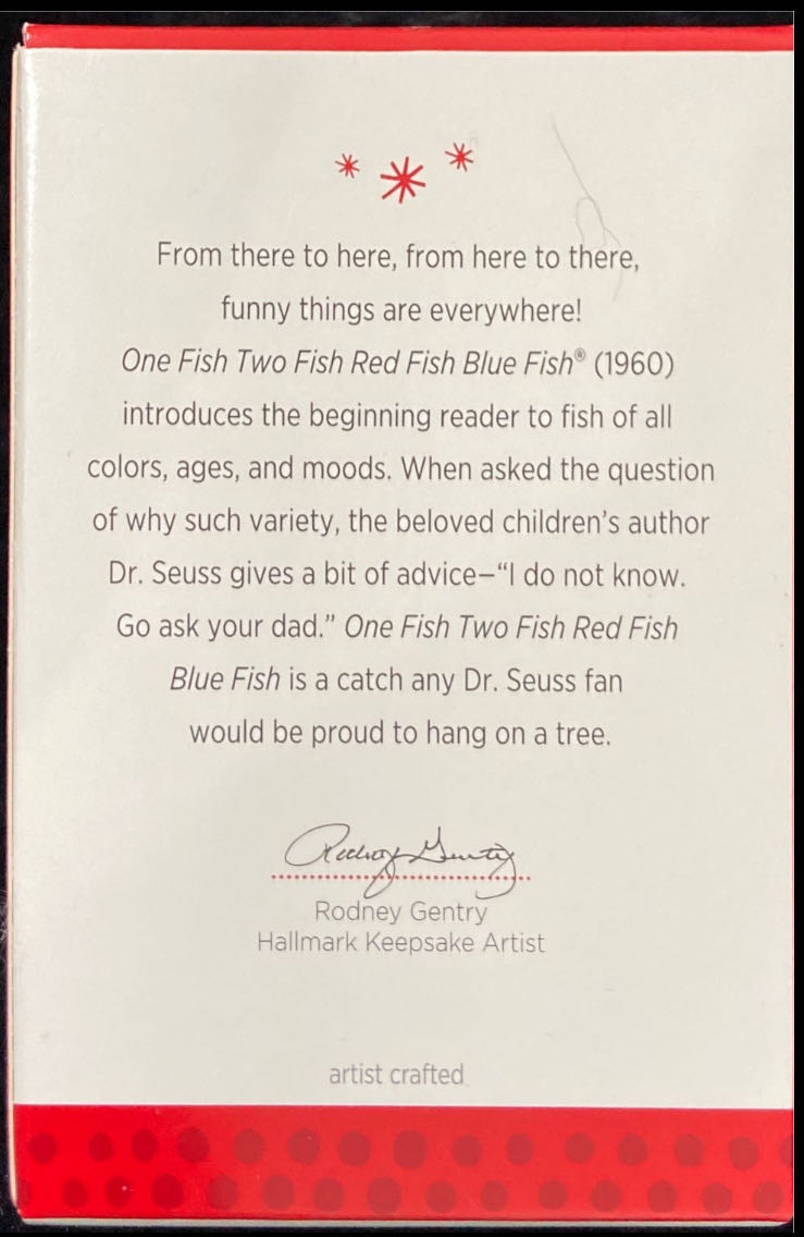 One Fish Two Fish - Dr. Seuss (Dr. Seuss) ornament collectible [Barcode 795902345426] - Main Image 4