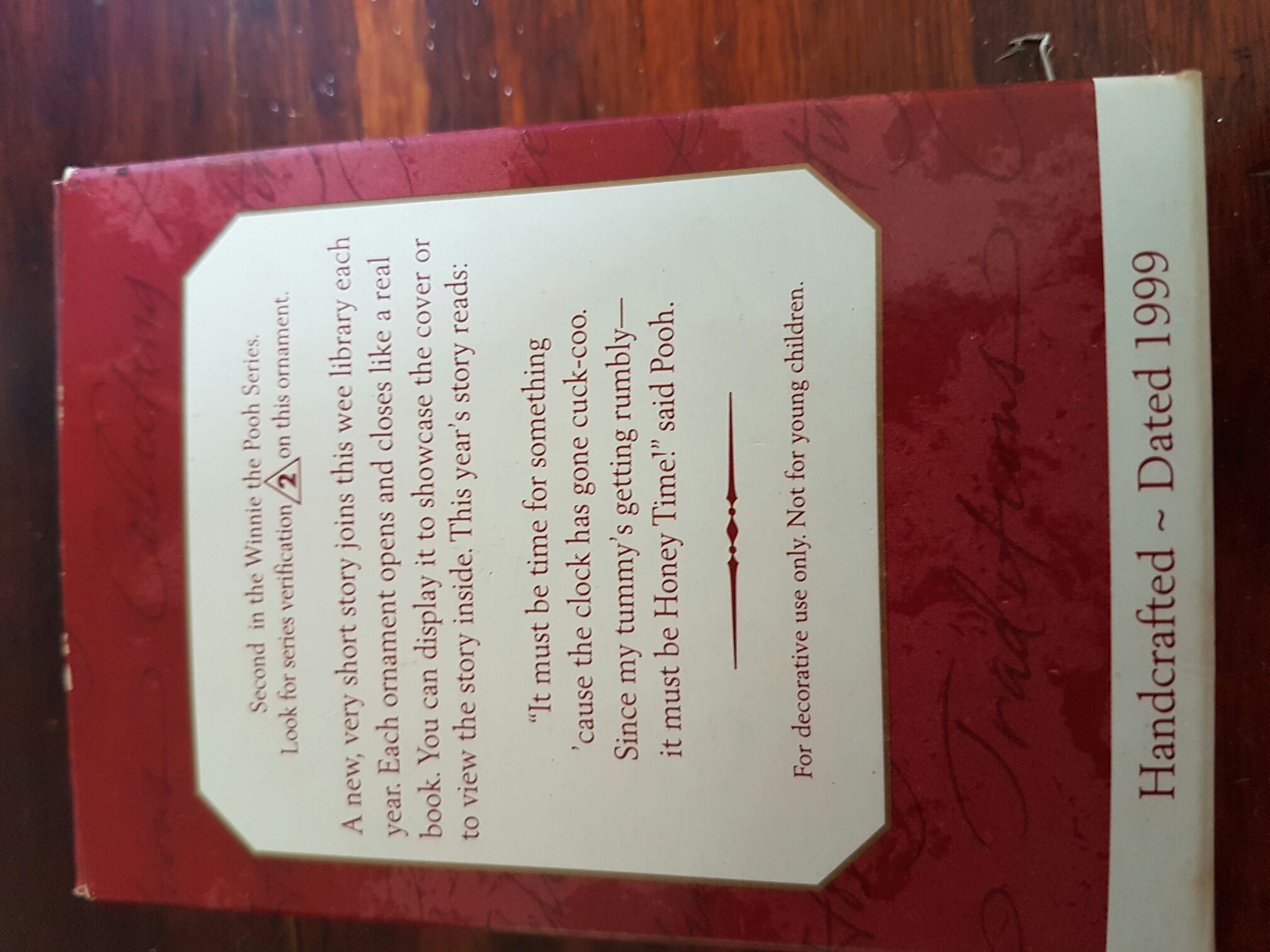 Winnie the Pooh Book #2 - Honey Time - Disney Winnie The Pooh (Books) ornament collectible [Barcode 015012480085] - Main Image 2