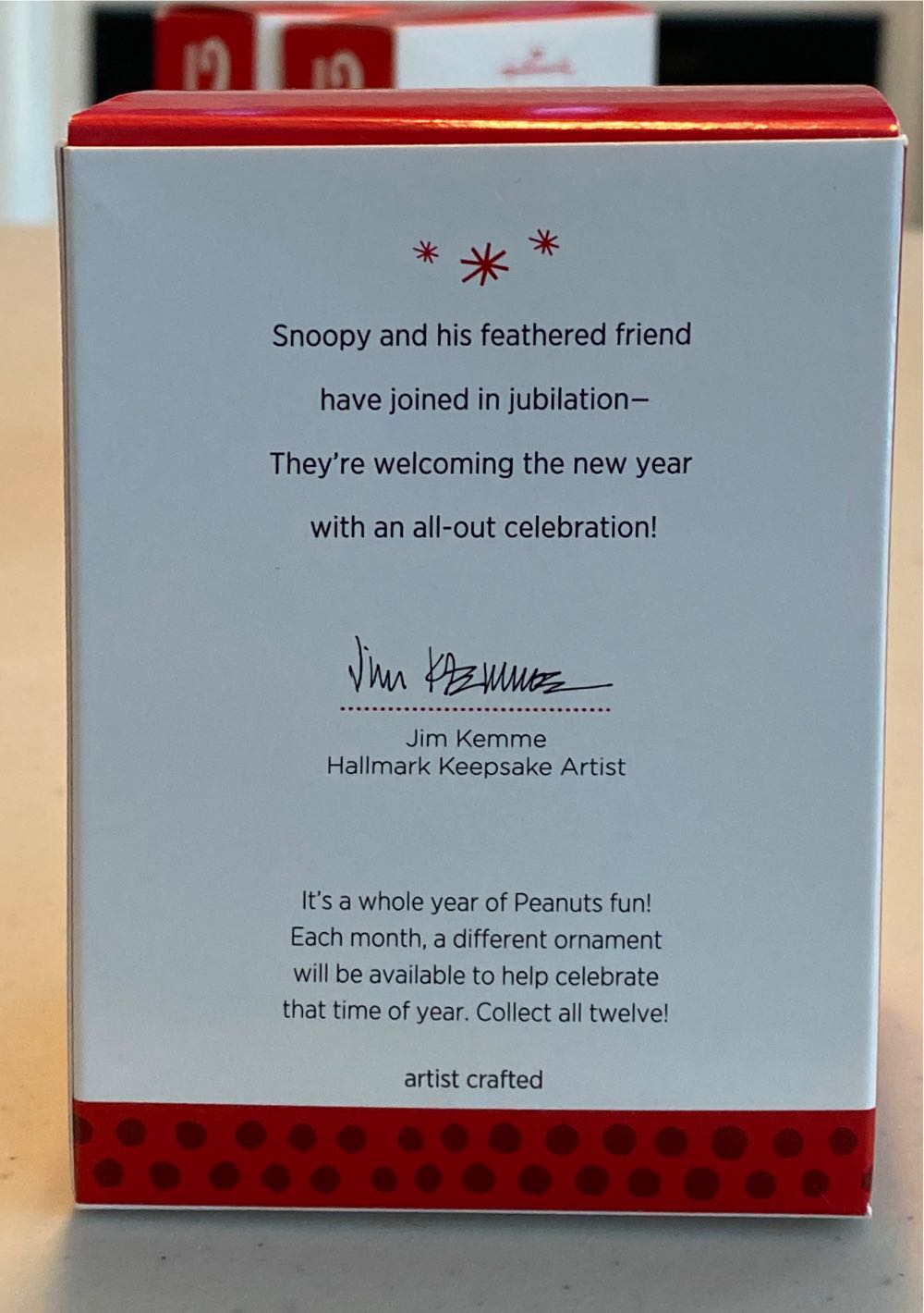 New Year’s Celebration - Happiness Is Peanuts All Year Long (Peanuts (Snoopy & Woodstock) / New Year) ornament collectible [Barcode 795902345495] - Main Image 2