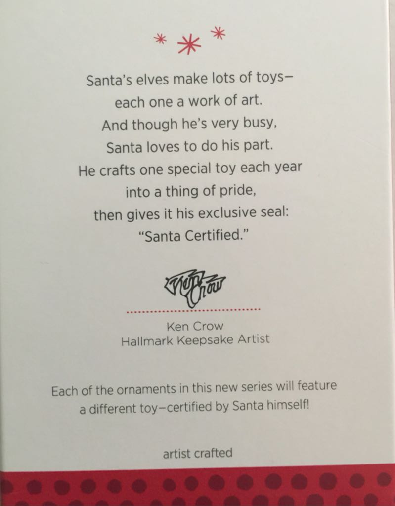 Santa Certified - 01 - Santa Certified (Trains) ornament collectible [Barcode 795902346812] - Main Image 2