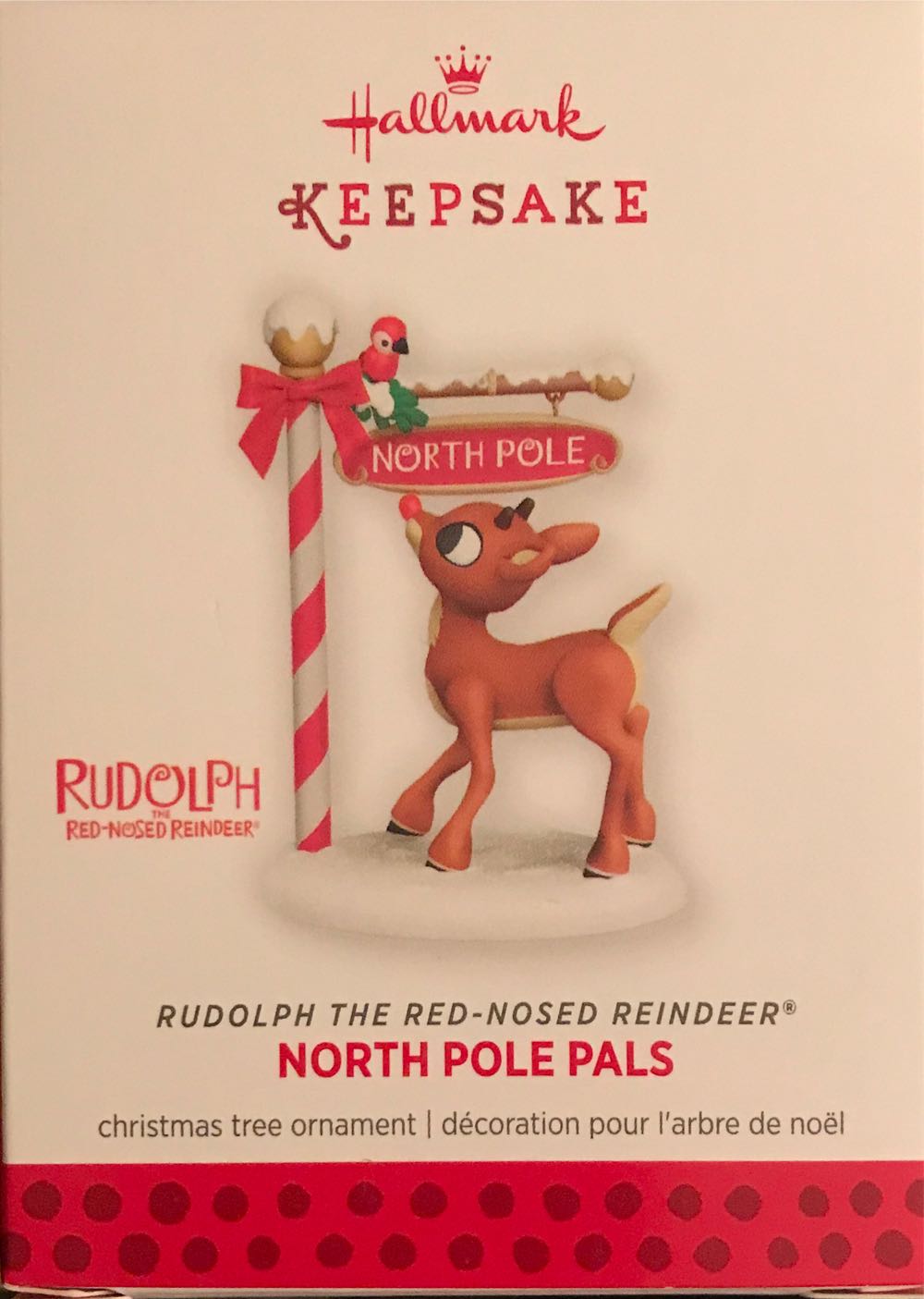 North Pole Signpost with Reindeer - Rudolph The Red-Nosed Reindeer (North Pole / Christmas / Reindeer) ornament collectible [Barcode 795902346843] - Main Image 3