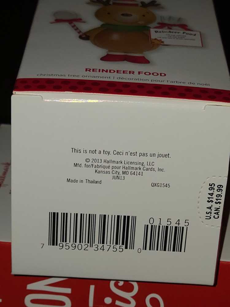 Reindeer Food - Reindeer (Reindeer) ornament collectible [Barcode 795902347550] - Main Image 3