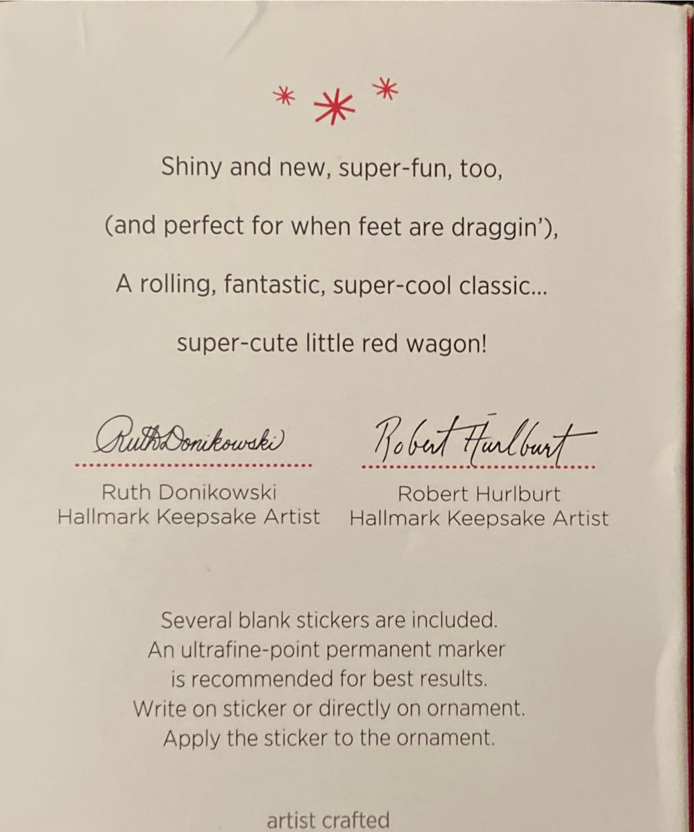 A Wagon For Christmas  - Keepsake Ornament (Toys & Games) ornament collectible [Barcode 795902347567] - Main Image 2