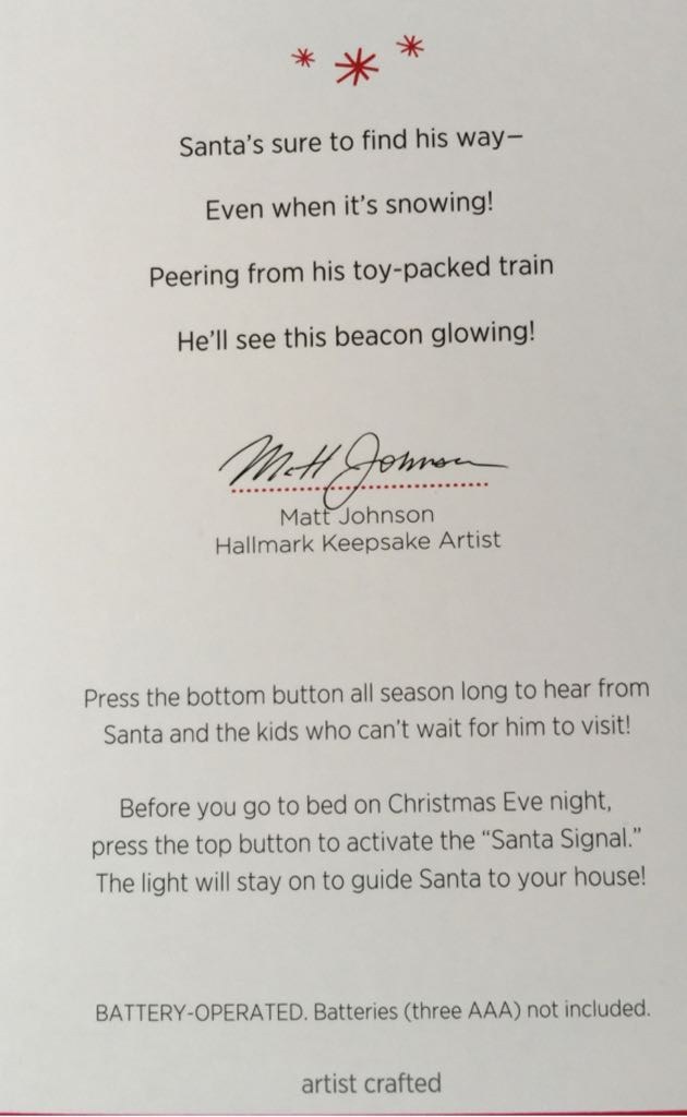 Santa Signal - Magic Sound (Christmas) ornament collectible [Barcode 795902349486] - Main Image 2