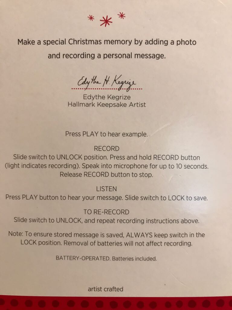 Season’s Greetings!  (Photo Holder) ornament collectible [Barcode 795902355357] - Main Image 2