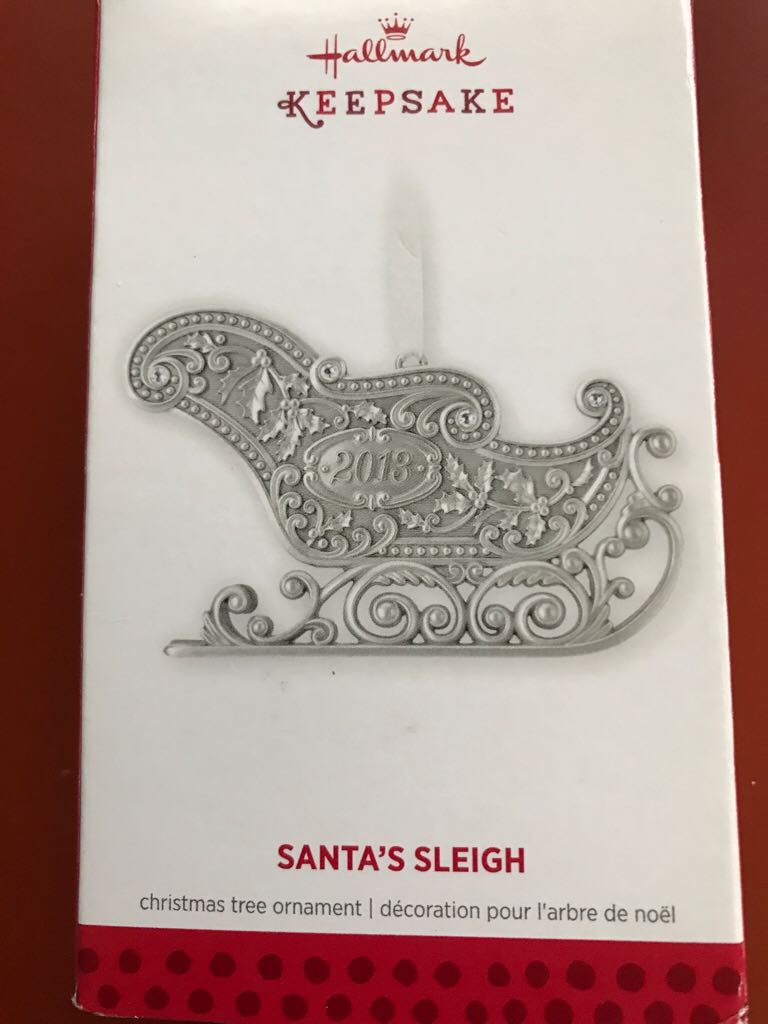 Santa’s Sleigh - Metal ornament collectible [Barcode 795902355425] - Main Image 1