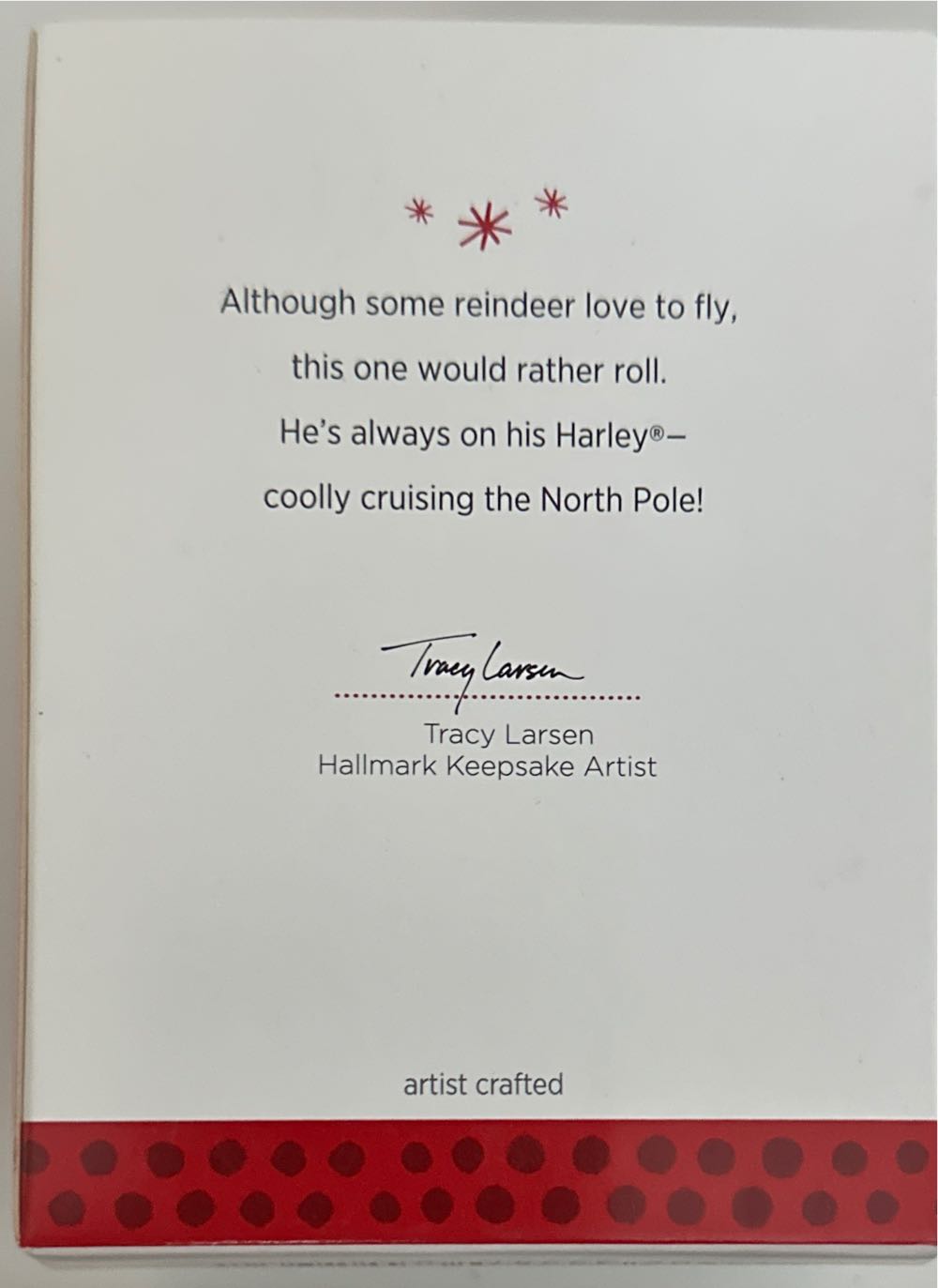 Reindeer Rider QXI2362 - Harley-Davidson (Harley-Davidson) ornament collectible [Barcode 795902355470] - Main Image 2