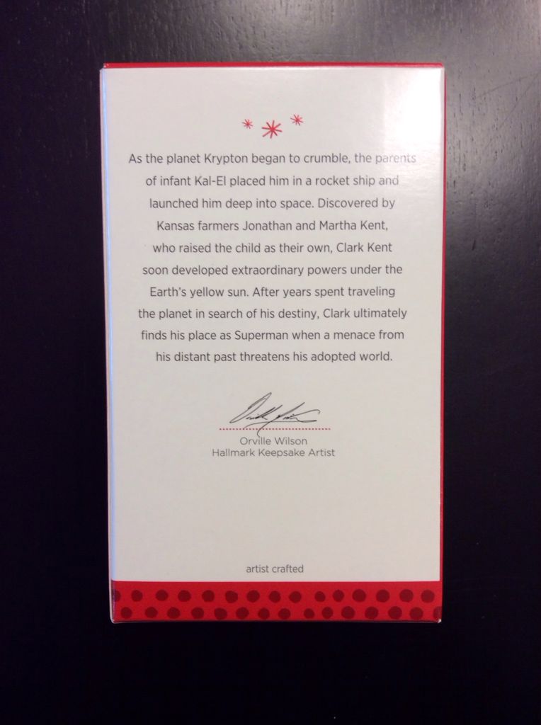 Man Of Steel - DC Super Heroes (Superheroes) ornament collectible [Barcode 795902358044] - Main Image 2