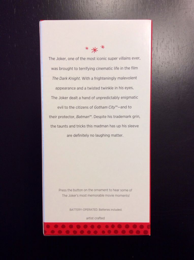 Joker: DC: The Joker - Batman (DC Superheroes) ornament collectible [Barcode 795902359447] - Main Image 2