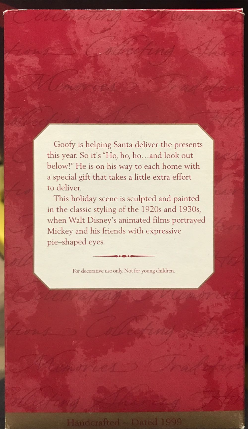 Disney Goofy As Santa’s Helper - Mickey & Co. (Disney) ornament collectible [Barcode 015012480191] - Main Image 2