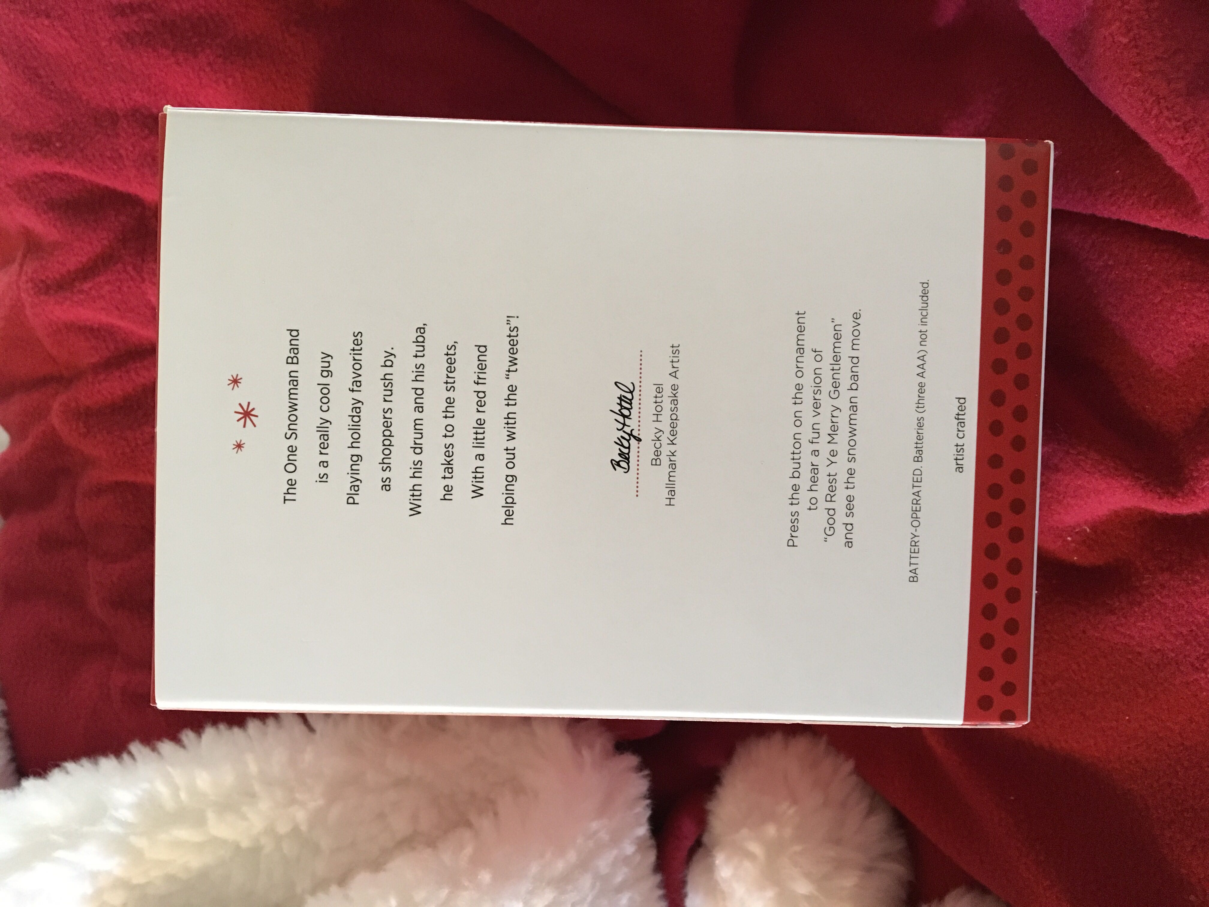 One Snowman Band - Snowman (Magic Light And Sound) ornament collectible [Barcode 795902361372] - Main Image 2