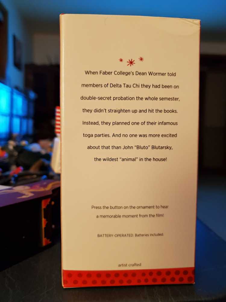 Animal House: Toga! Toga! Toga! 2013 Ornament - Animal House (Toga Party) ornament collectible [Barcode 795902364625] - Main Image 2