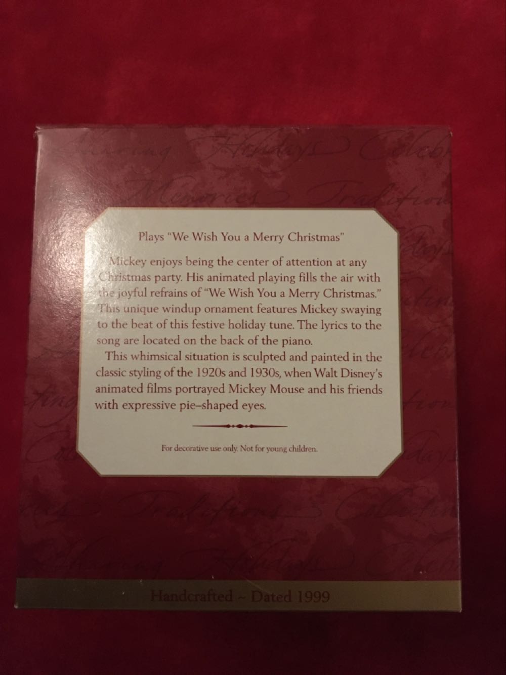 Piano Player Mickey - Mickey & Co (Disney) ornament collectible [Barcode 015012480603] - Main Image 2