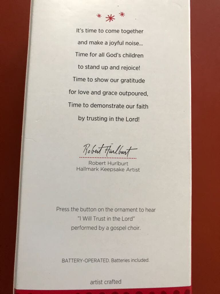 I Will Trust In The Lord  ornament collectible [Barcode 795902367350] - Main Image 2