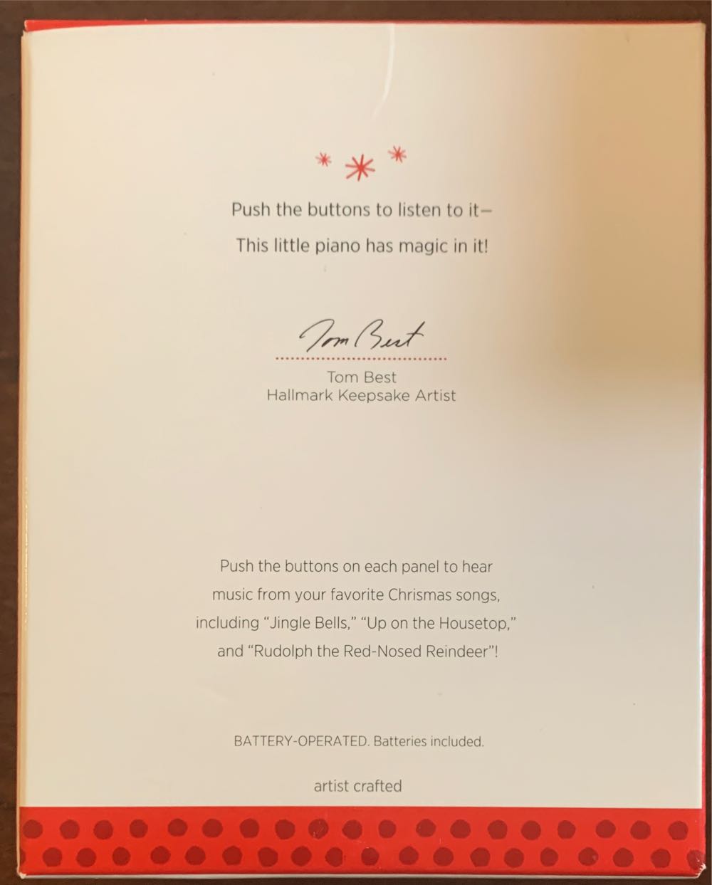 Christmas Caroling Piano - Magic Light And Sound (Piano) ornament collectible [Barcode 795902370817] - Main Image 2