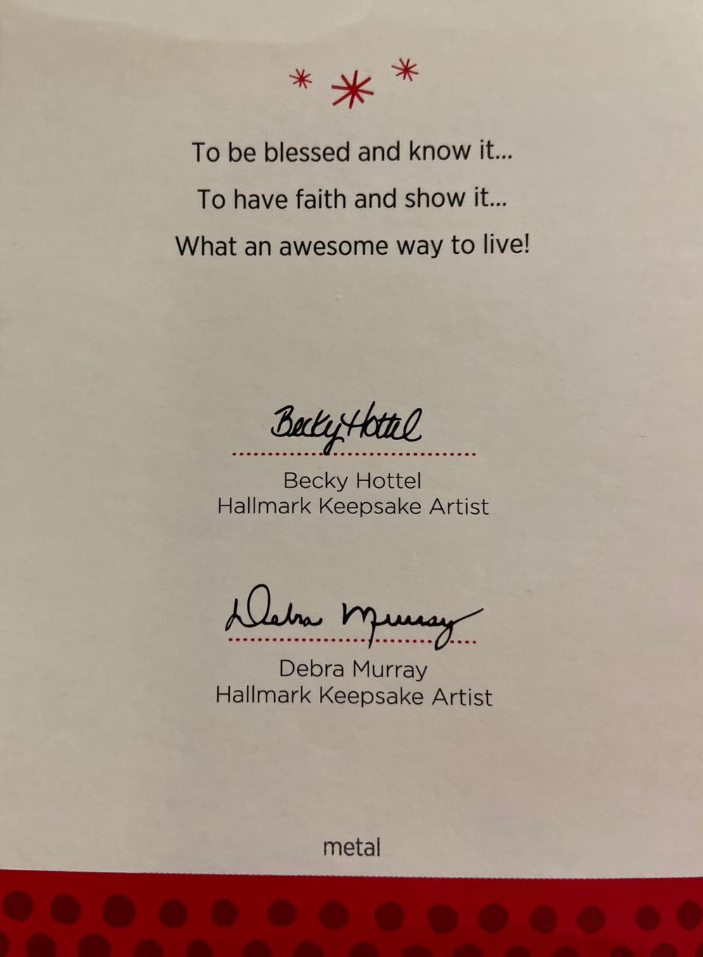 Let Your Faith Show!  (Faith) ornament collectible [Barcode 795902370824] - Main Image 2