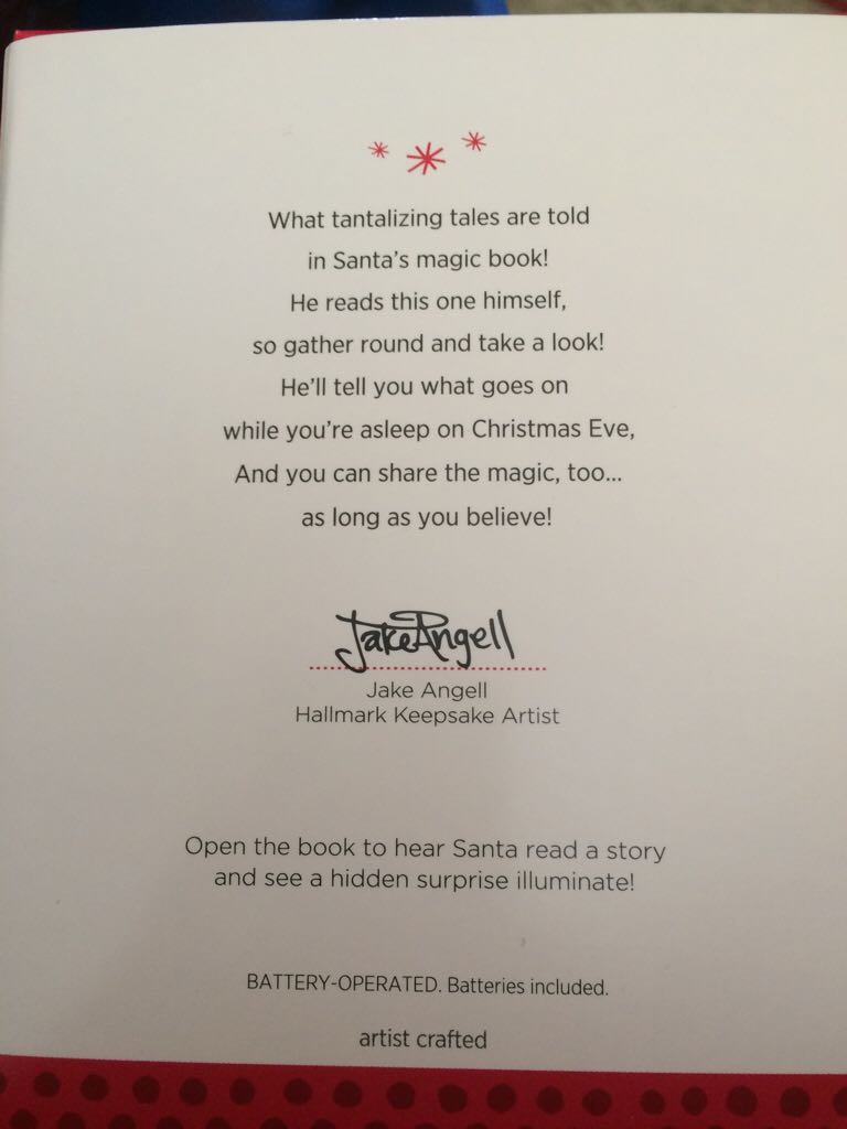 Santa’s Magic Storybook - Santa (Keepsake Magic, Light & Sound) ornament collectible [Barcode 795902370879] - Main Image 2