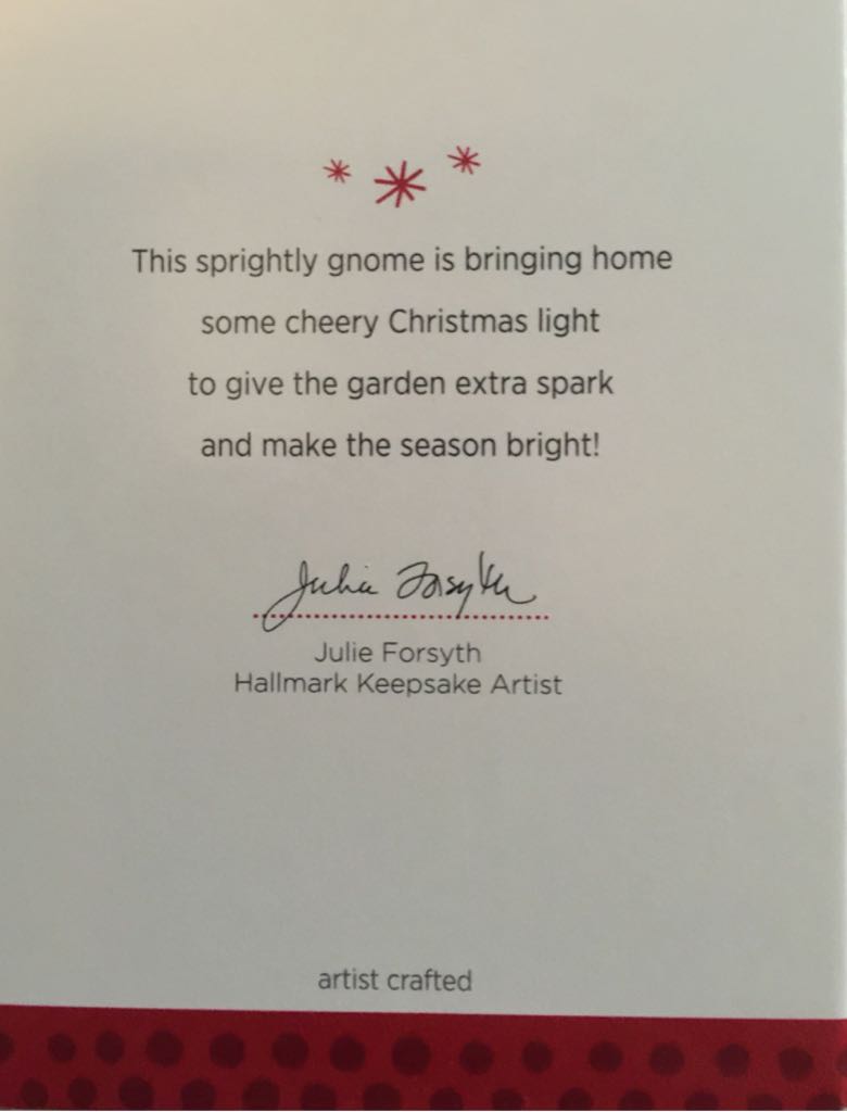 Gnome For Christmas - None (Keepsake Ornament) ornament collectible [Barcode 795902370893] - Main Image 2