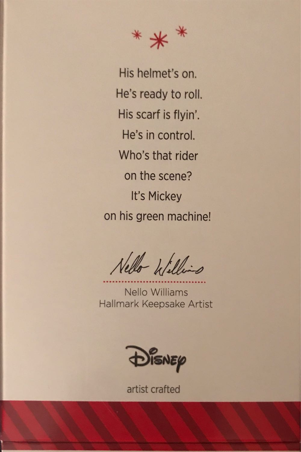 Born to Ride - Mickey Mouse (Disney) ornament collectible [Barcode 795902402563] - Main Image 3