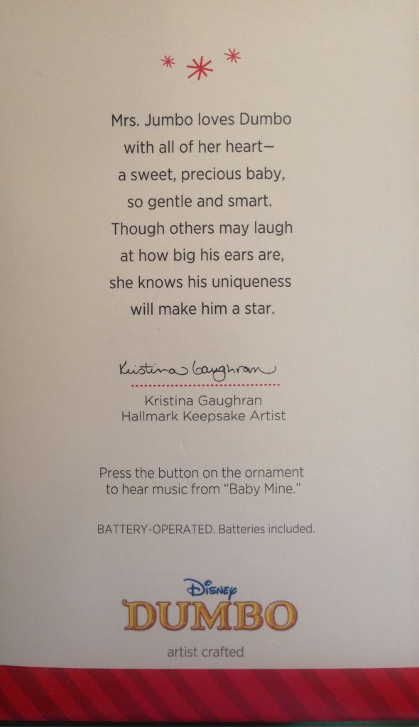 Baby Mine - Disney Dumbo (Disney) ornament collectible [Barcode 795902402570] - Main Image 2