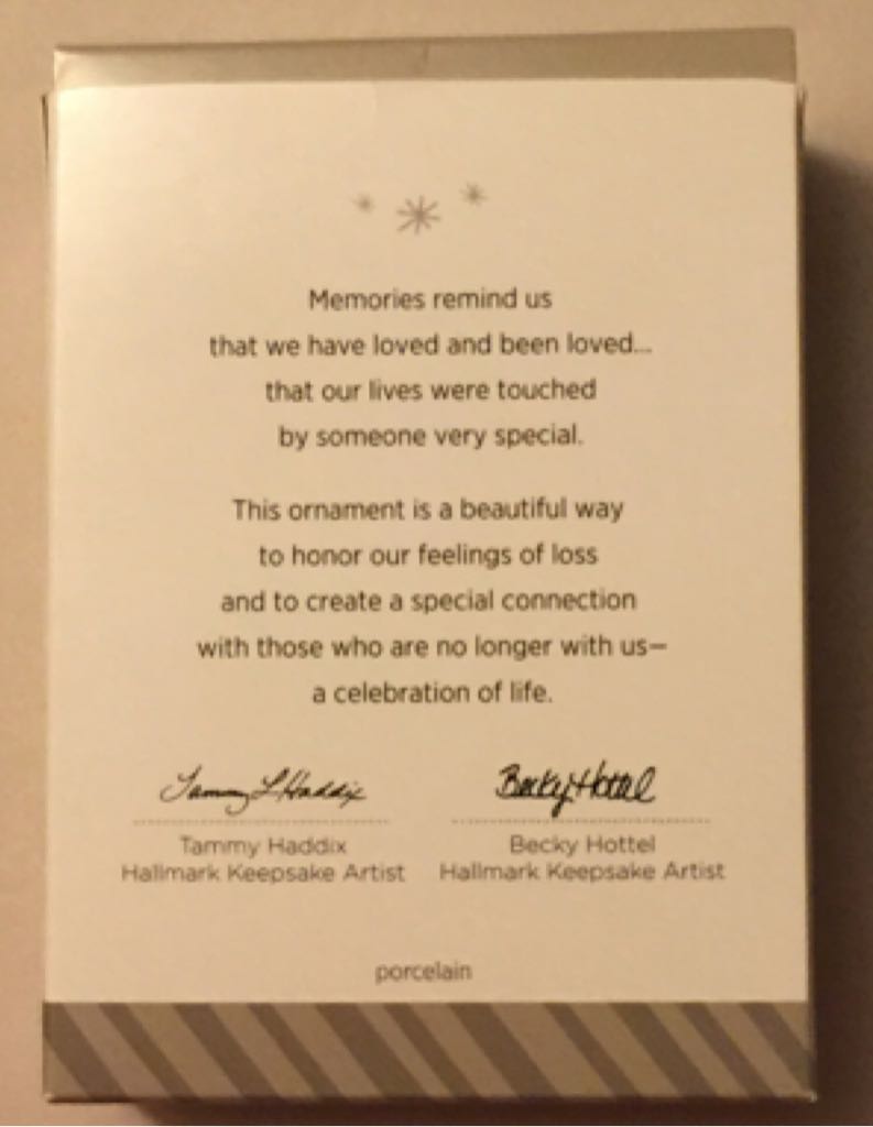 Always Remembered 2014 - Always Remembered (Sentimental) ornament collectible [Barcode 795902402723] - Main Image 2