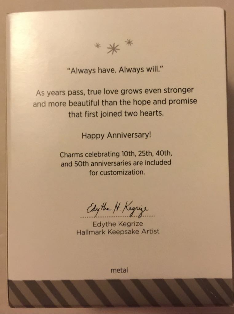 Anniversary Celebration  (Couples) ornament collectible [Barcode 795902402785] - Main Image 2