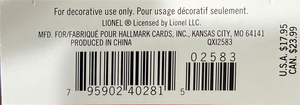 Lionel 601 Observation Car - Lionel Train Series (Trains) ornament collectible [Barcode 795902402815] - Main Image 3