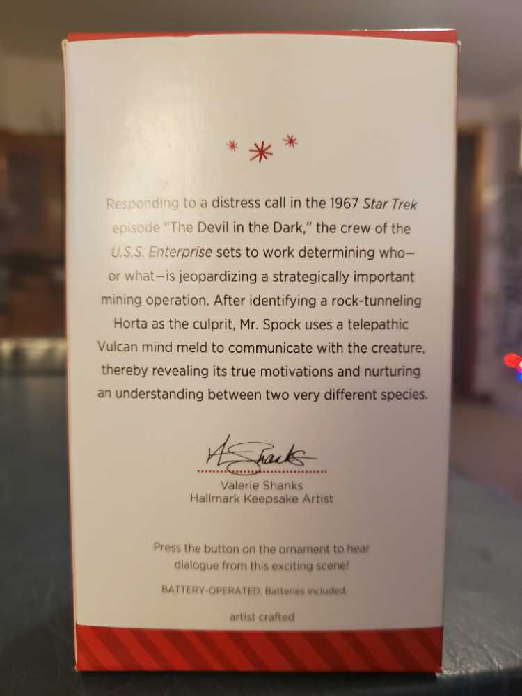 ST:TOS - “The DEVIL IN THE DARK” - Star Trek: The Original Series (MAGIC: Sound) ornament collectible [Barcode 795902402921] - Main Image 2