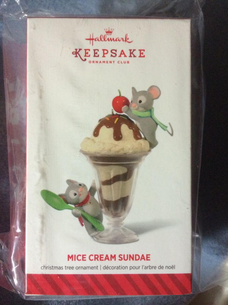 Mice Cream Sundae - Hallmark Club Member Exclusive (Hallmark Club Exclusive) ornament collectible [Barcode 795902403133] - Main Image 2
