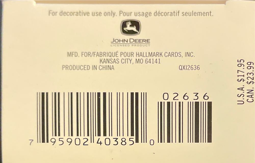 Waterloo Boy - John Deere (John Deere) ornament collectible [Barcode 795902403850] - Main Image 4