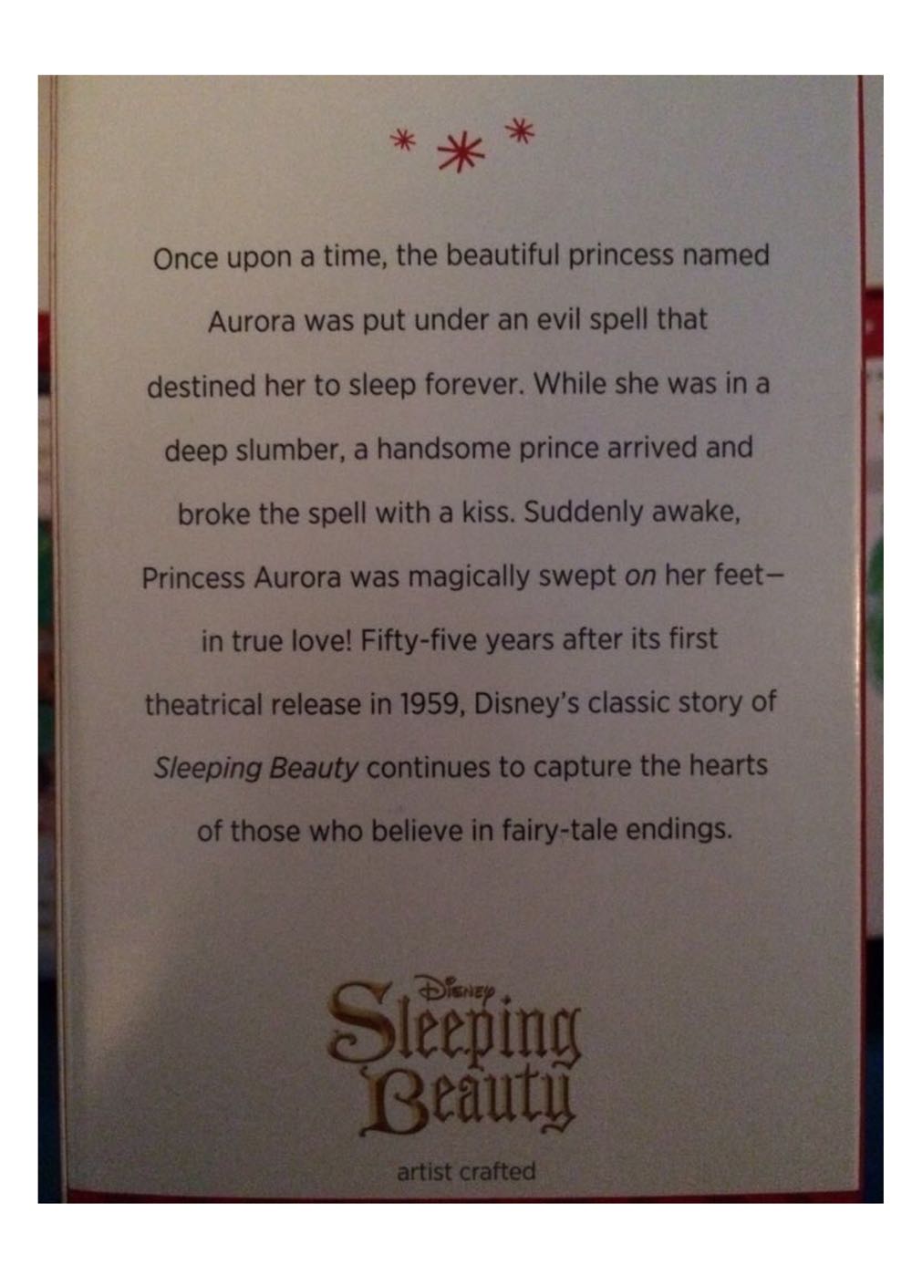 Sleeping Beauty - True Love’s Kiss - Disney Sleeping Beauty (Movie) ornament collectible [Barcode 795902405991] - Main Image 3