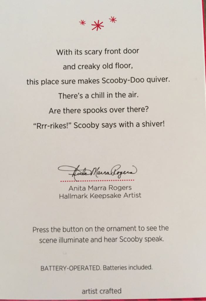Scooby-Doo!: “SCOOBY GETS SPOOKED” - Scooby-Doo (Scooby-Doo) ornament collectible [Barcode 795902411039] - Main Image 2