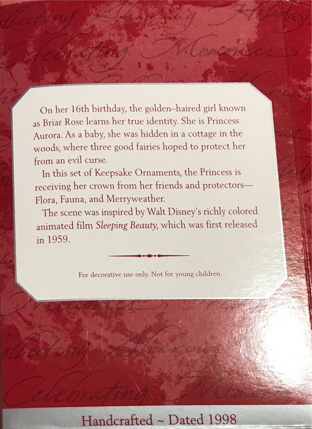 Princess Aurora - Disney Sleeping Beauty (Movie) ornament collectible [Barcode 015012489385] - Main Image 2