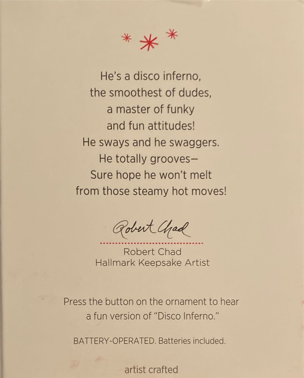 Cool Santa Disco Inferno - Christmas Ornaments (Whimsical) ornament collectible [Barcode 795902415365] - Main Image 2