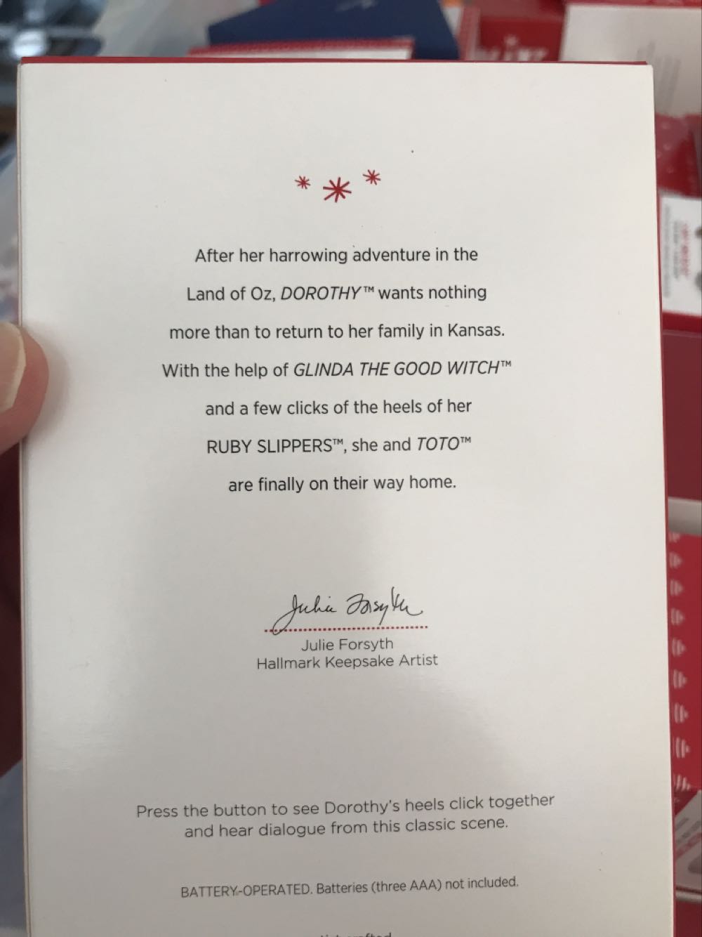 Oz: “THERE’S NO PLACE LIKE HOME” - The Wizard of Oz - Emerald City (MAGIC: Sound & Motion) ornament collectible [Barcode 795902422271] - Main Image 2