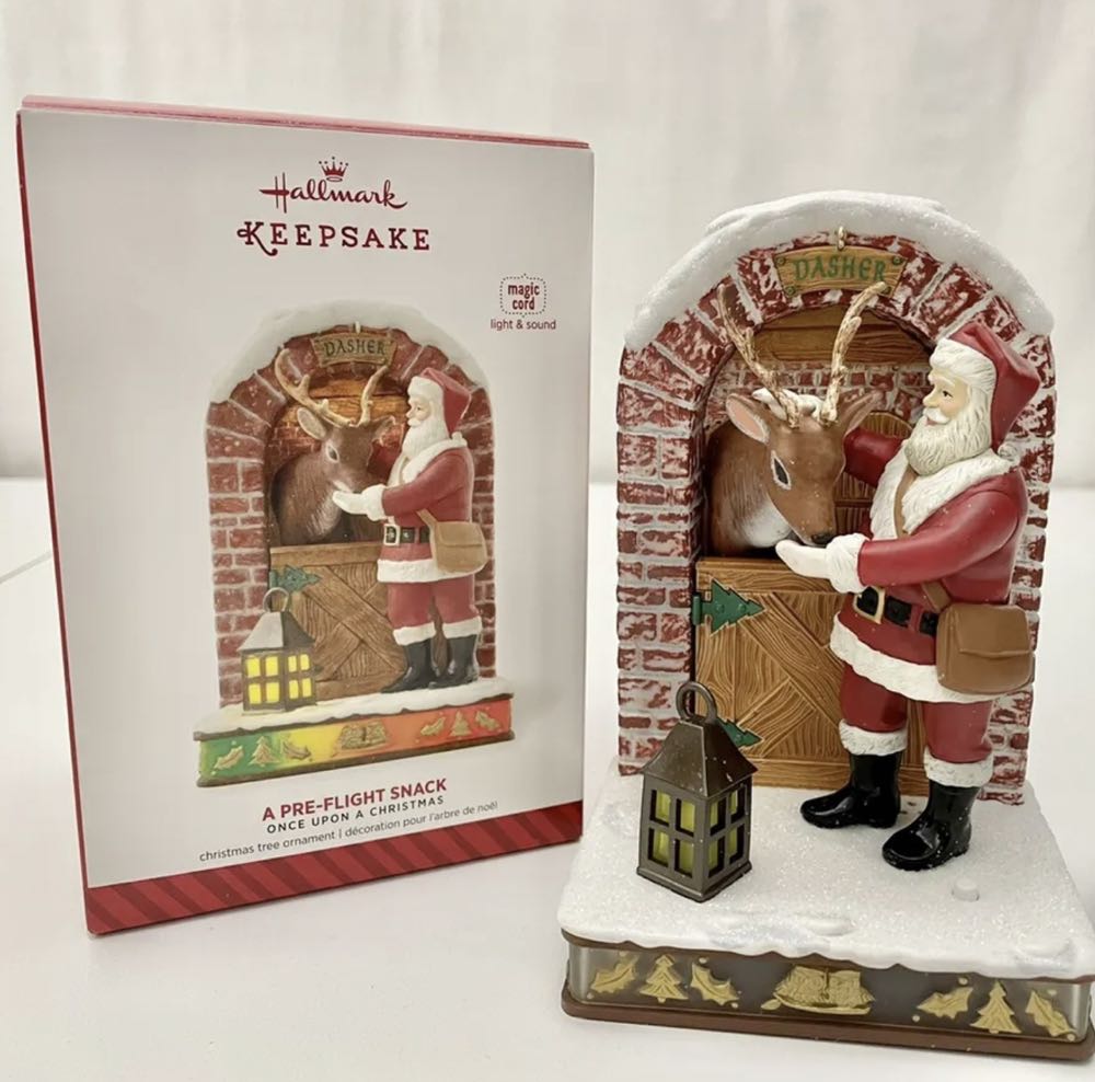 OUAC#4 Hallmark Keepsake. Christmas. Once Upon A Christmas. 2014. 4th In Series. A Pre-Flight Snack. Magic Cord. Designed By Tom Best, Robert Chad, Joanne Eschrich, & Jim Kemme. - Once Upon A Christmas (4th In Series: A Pre-Flight Snack) ornament collectible [Barcode 795902422530] - Main Image 4