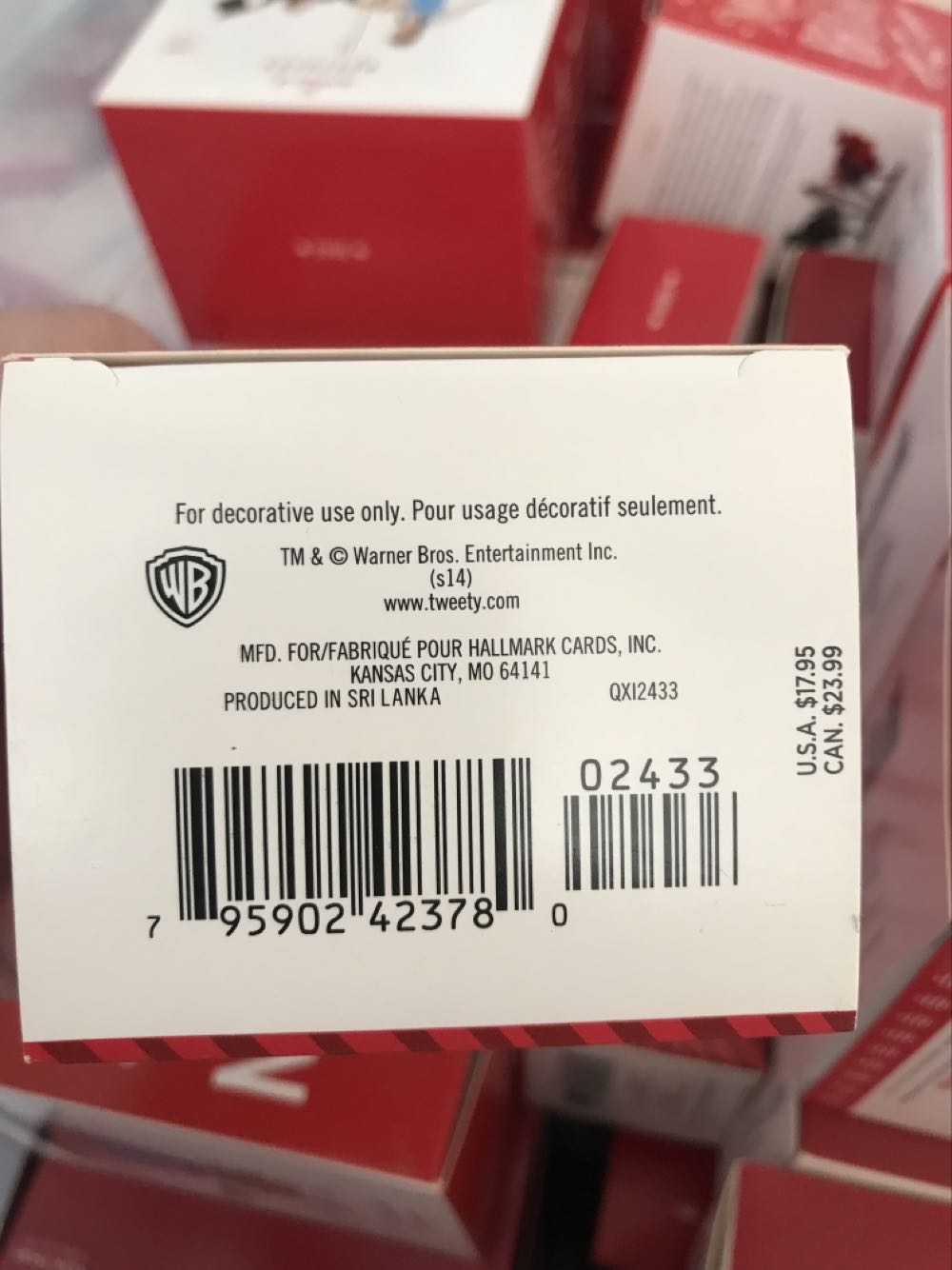 Tweety: Weady For Christmas - Looney Tunes (Tweety) ornament collectible [Barcode 795902423780] - Main Image 2