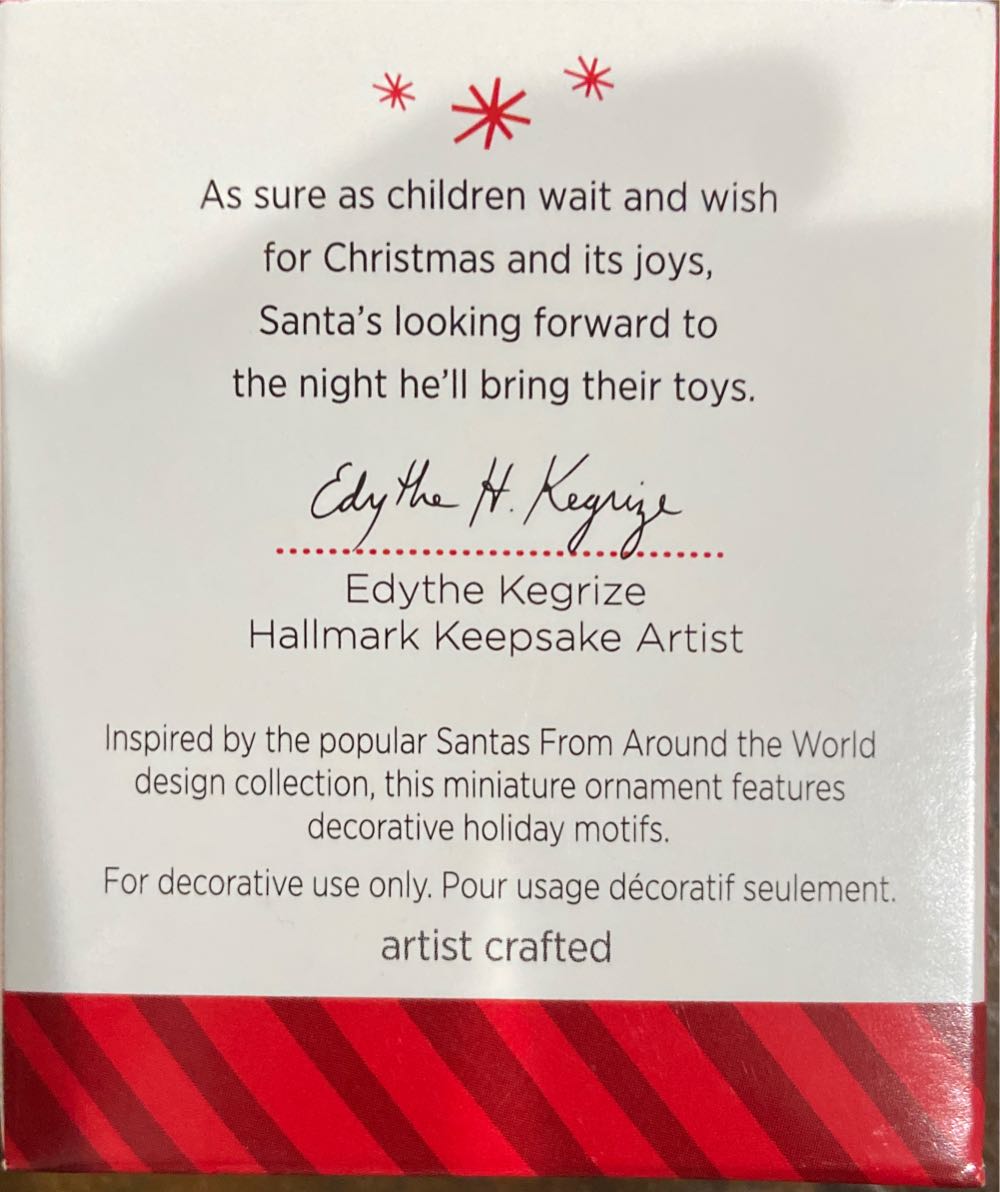 Santa The Toy Bringer - Miniature (Santa, Miniatures) ornament collectible [Barcode 795902424060] - Main Image 2