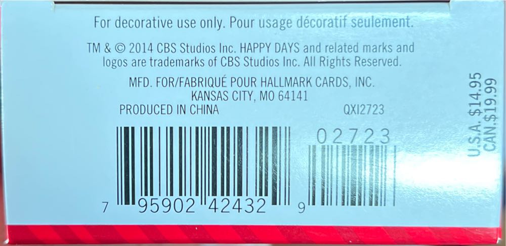 Arthur “The Fonz” Fonzarelli - Happy Days (Movies & TV) ornament collectible [Barcode 795902424329] - Main Image 3