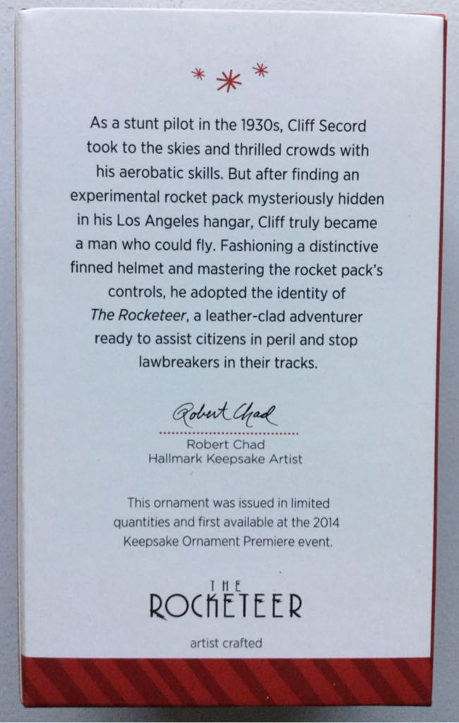 HIGH-FLYING HERO - Disney The Rocketeer (Movies) ornament collectible [Barcode 795902427498] - Main Image 2