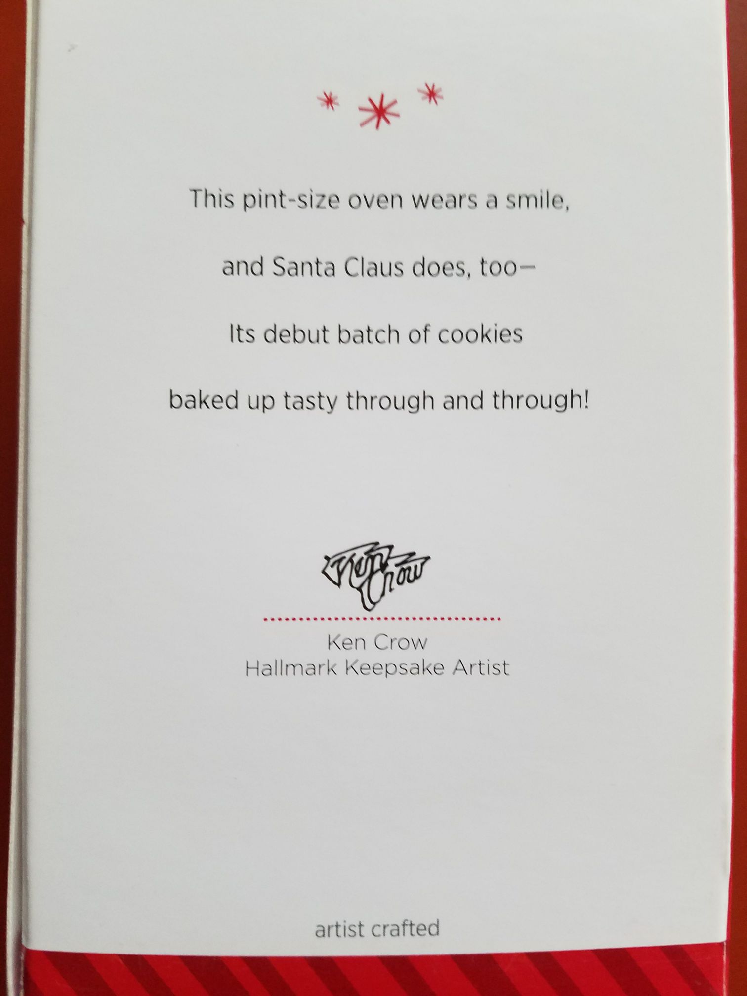 Toymaker Santa: Stove - Toymaker Santa (Santa) ornament collectible [Barcode 795902429256] - Main Image 2