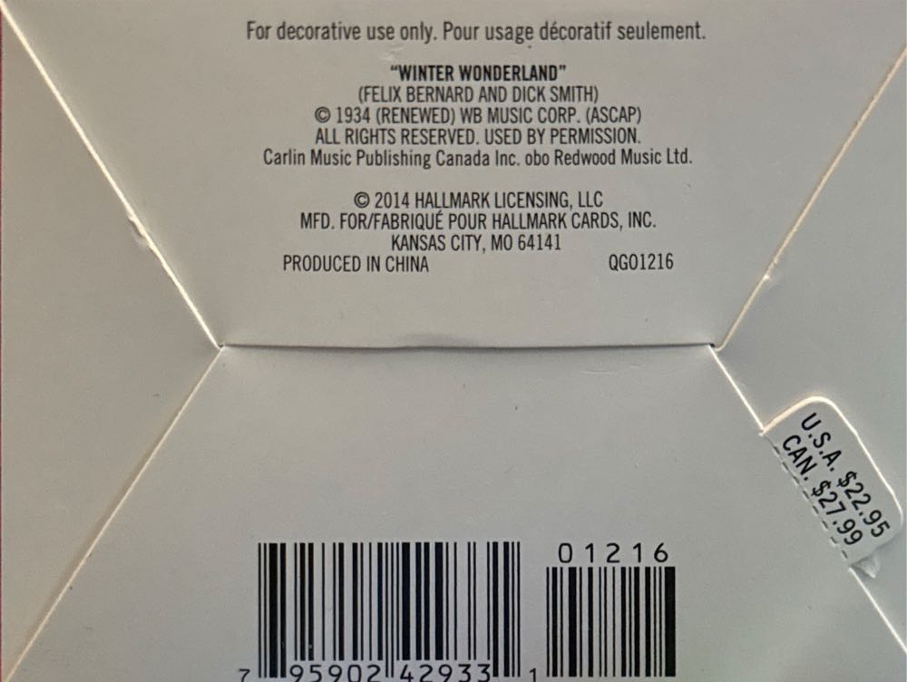 Strolling In The Snow - Strolling In The Snow (Magic Sound) ornament collectible [Barcode 795902429331] - Main Image 3