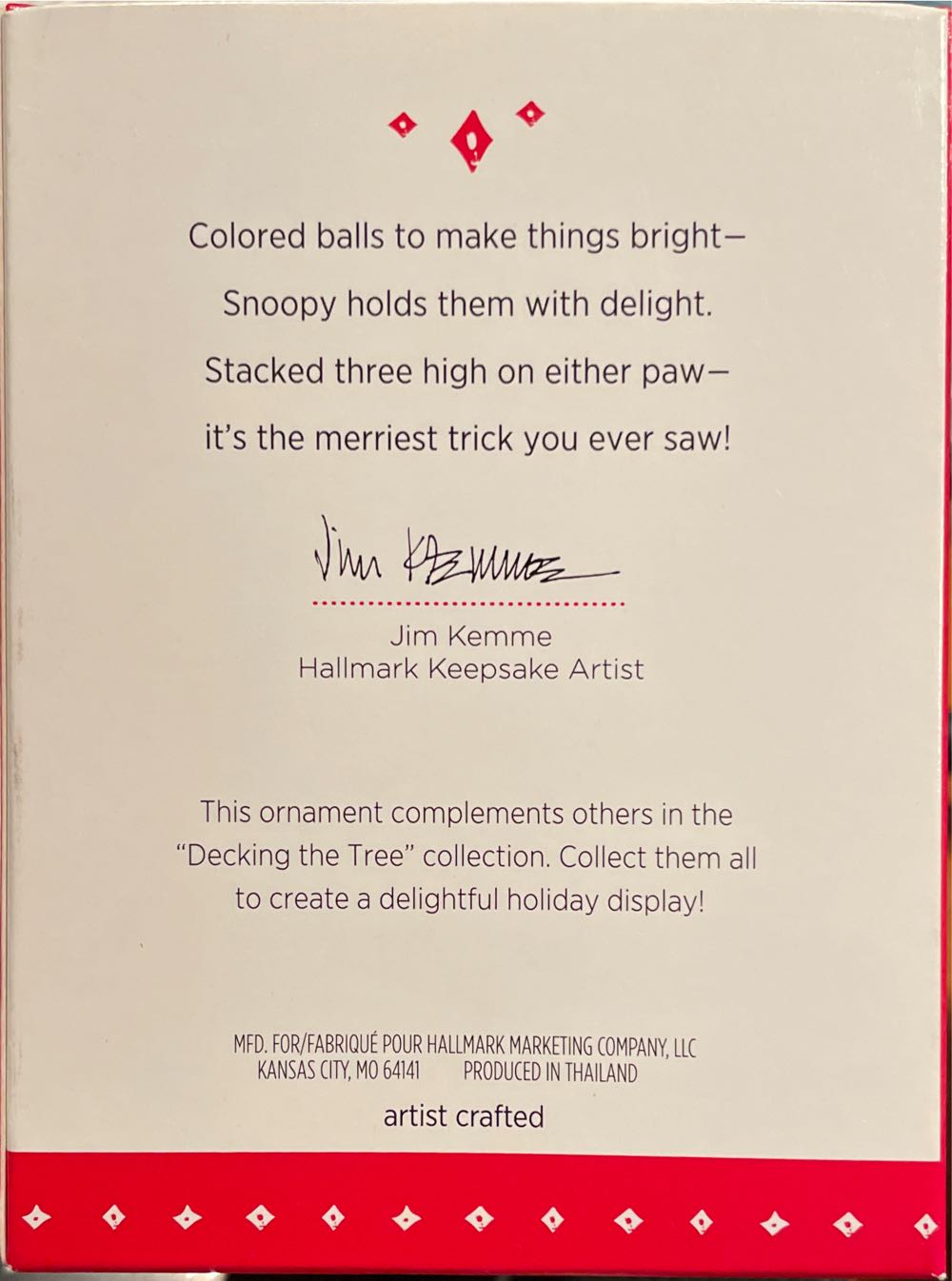 DTT Snoopy Decking The Tree - Decking The Tree (Snoopy) ornament collectible [Barcode 795902429393] - Main Image 2