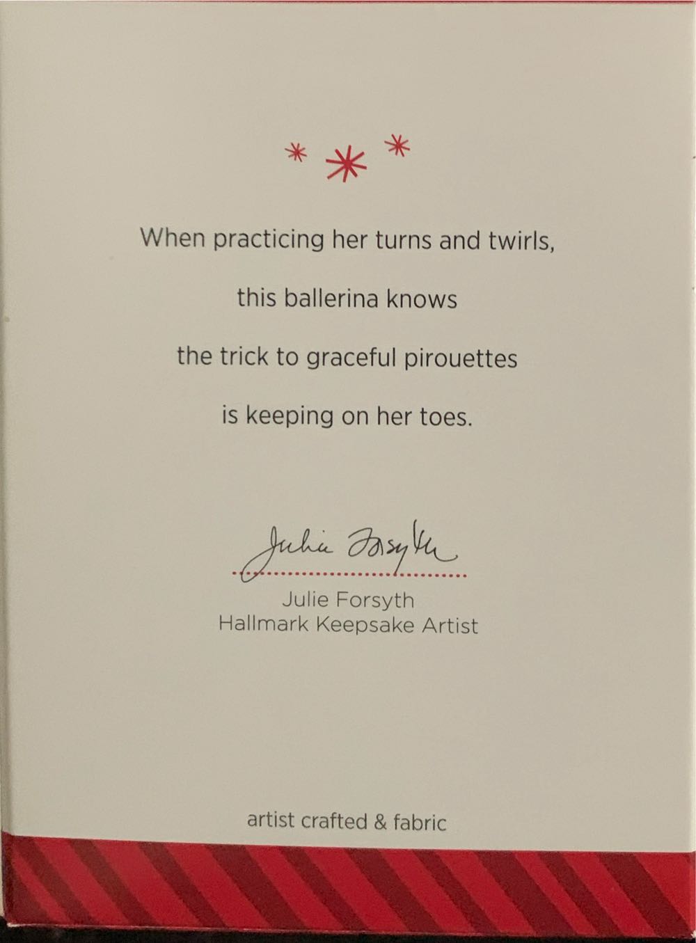 Graceful Ballerina  (Ballerina) ornament collectible [Barcode 795902429515] - Main Image 2