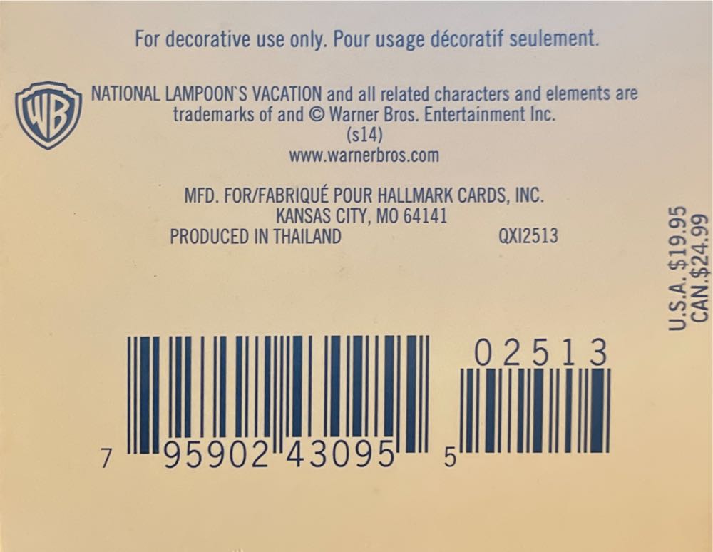 National Lampoon’s Vacation: Sorry, Folks! - National Lampoon’s Vacation (National Lampoon’s Vacation) ornament collectible [Barcode 795902430955] - Main Image 3