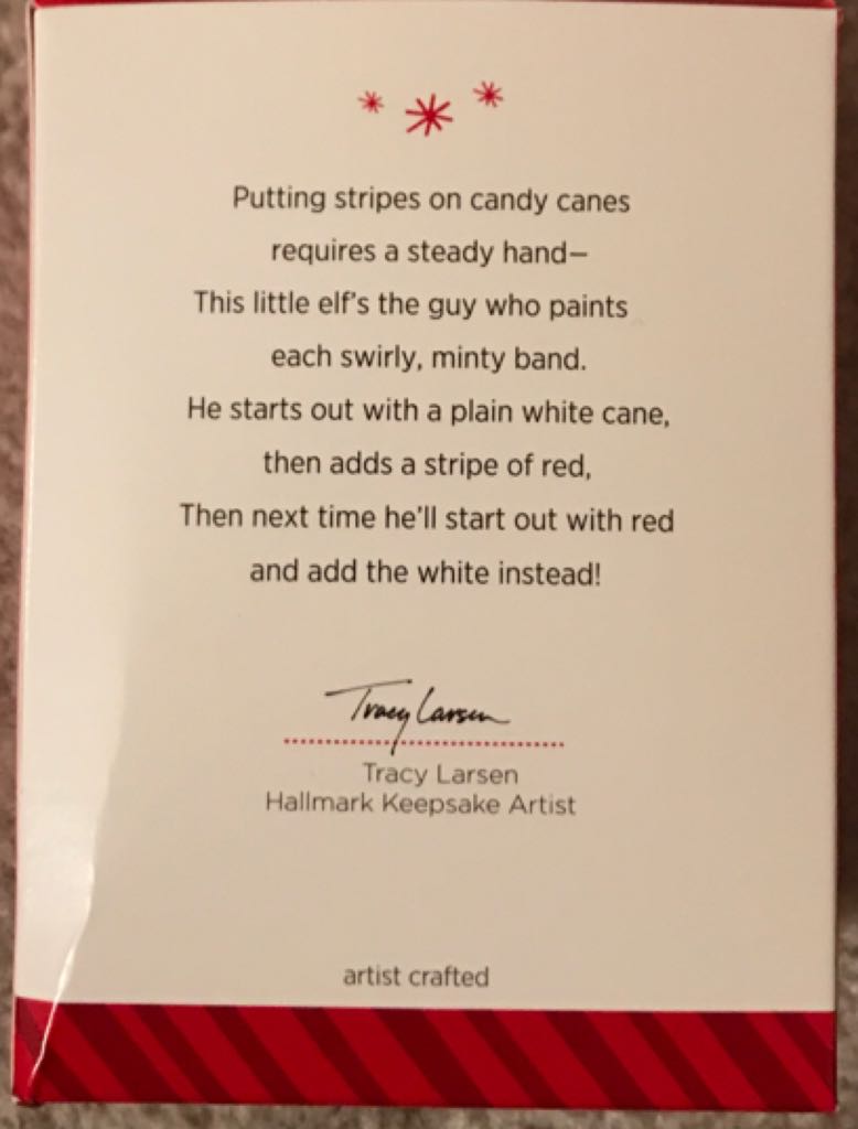 North Pole Tree Trimmers: Candy Cane - North Pole Tree Trimmers (Elf) ornament collectible [Barcode 795902431266] - Main Image 2