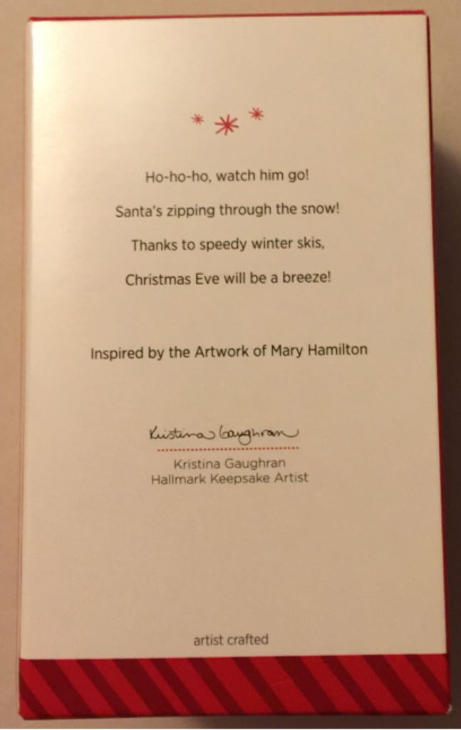 Zipping Through The Snow - Skiing Display (Santa) ornament collectible [Barcode 795902431990] - Main Image 2