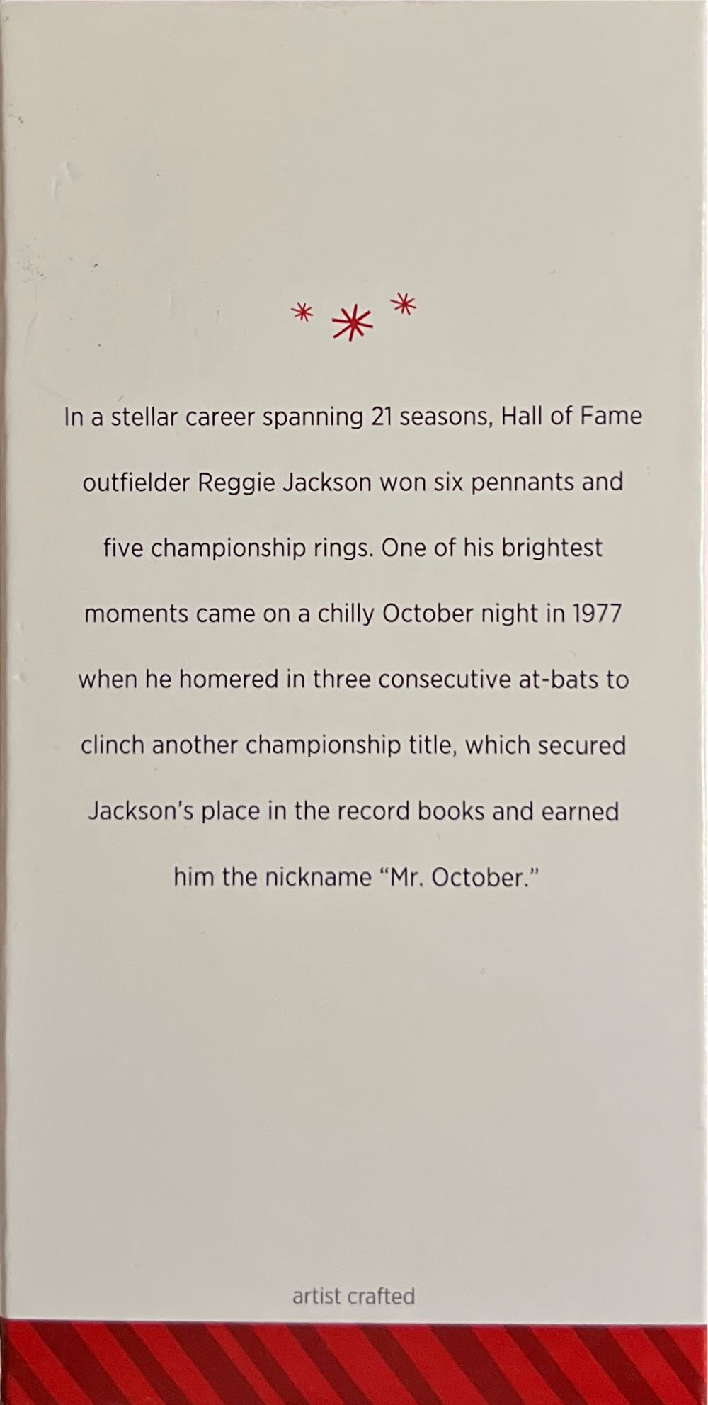 Reggie Jackson, Mr. October - Baseball (Sports) ornament collectible [Barcode 795902432287] - Main Image 2