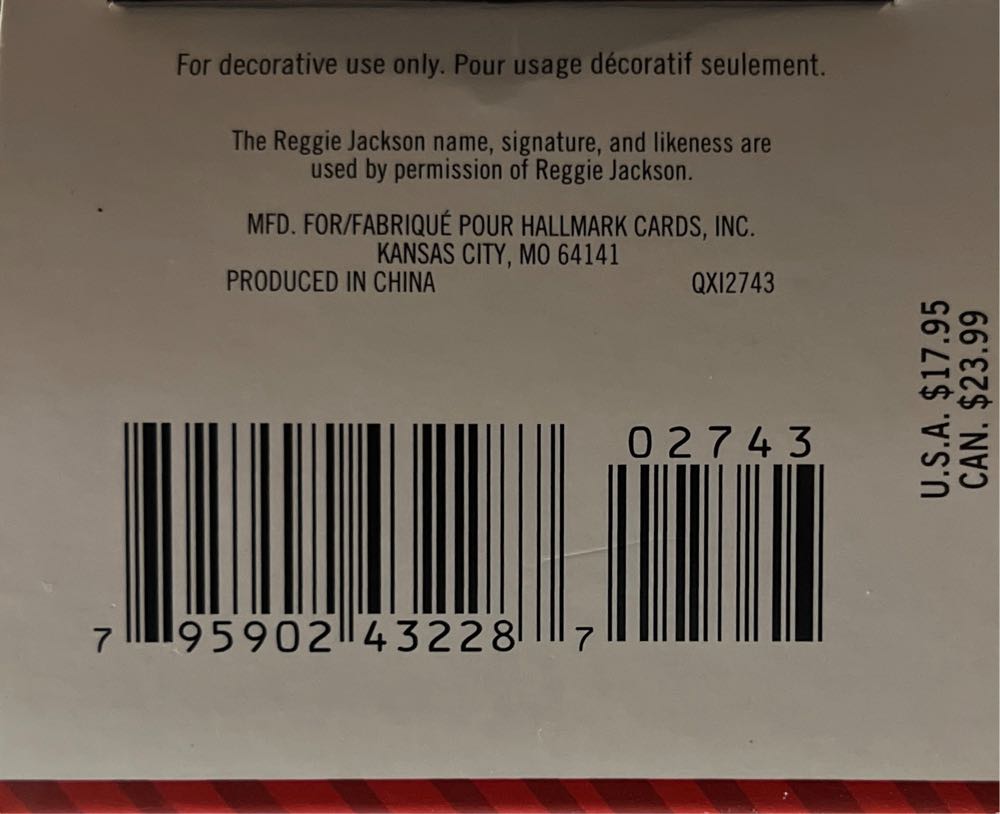 Reggie Jackson, Mr. October - Baseball (Sports) ornament collectible [Barcode 795902432287] - Main Image 3